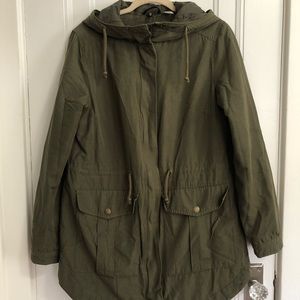 H&M Olive Long Cargo Jacket/Coat